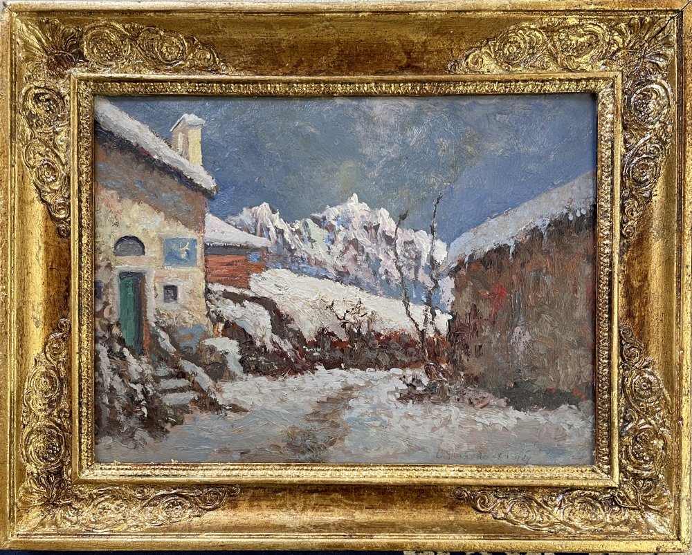 Dipinti XIX XX Secolo nevicate